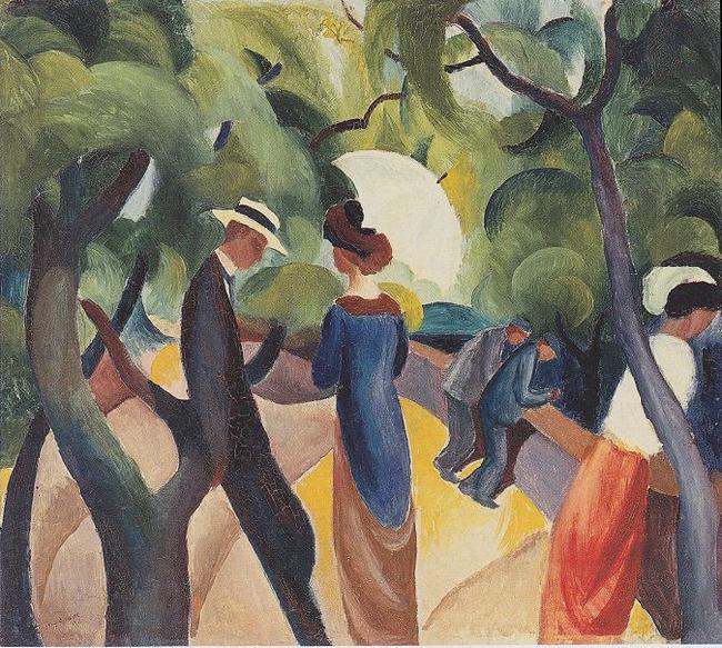 August Macke Promenade oil painting image
